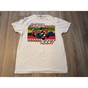 Nintendo Mario Kart Graphic‎ T-Shirt Mens Medium White Bowser Racing 2023 Delta
